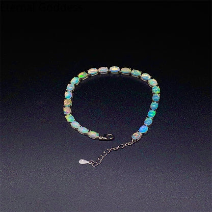 Eternal Goddess Opal Charm Bracelet in Sterling Silver