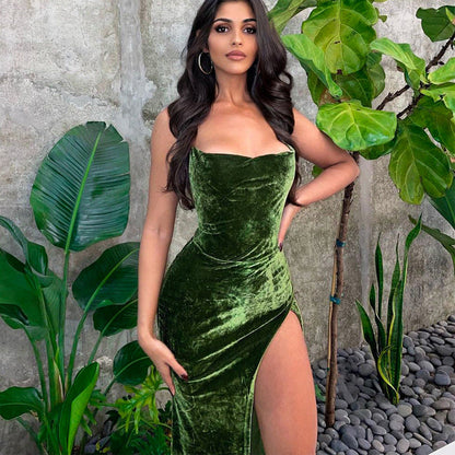 Green Velvet Gown