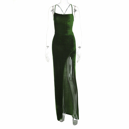 Green Velvet Gown