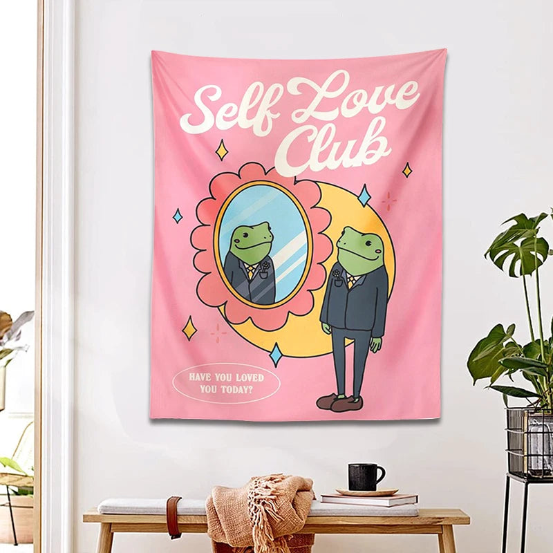 Self Love Club Pink Tapestry