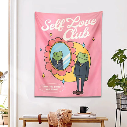 Self Love Club Pink Tapestry