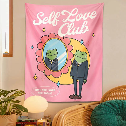 Self Love Club Pink Tapestry