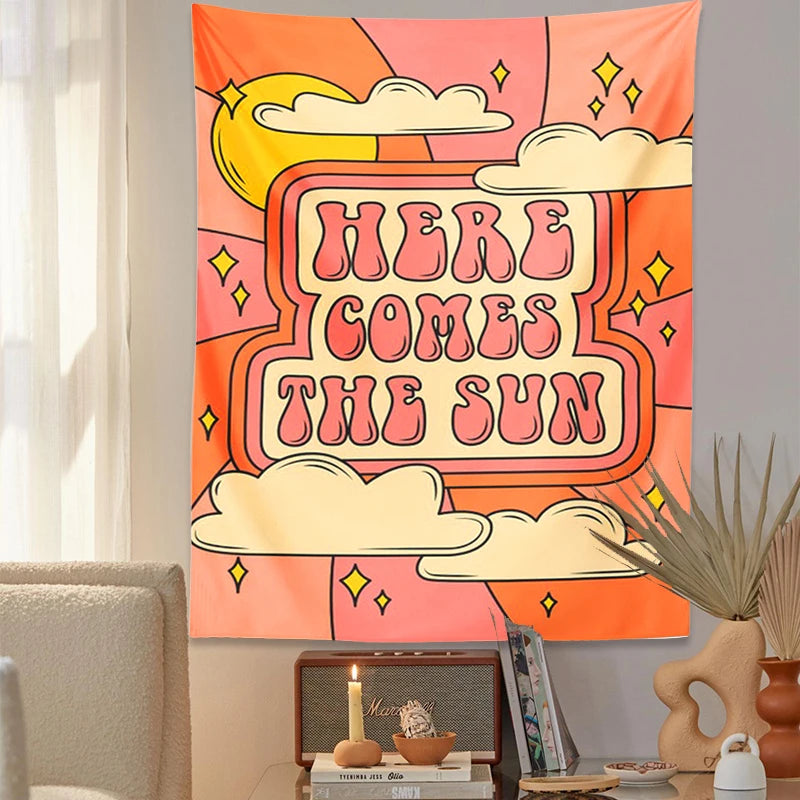 Here Comes The Sun Vintage Tapestry