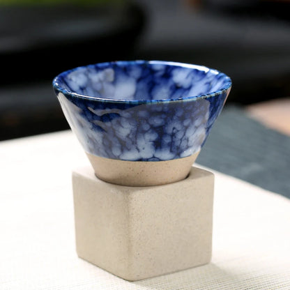 Retro Japanese Cone-Shaped Ceramic Tea Cup