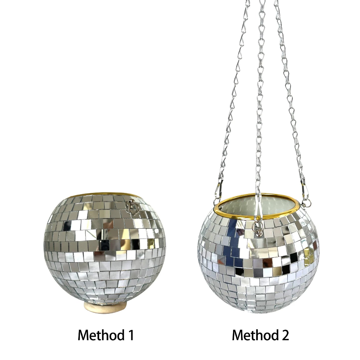 Disco Ball Hanging Flower Pot