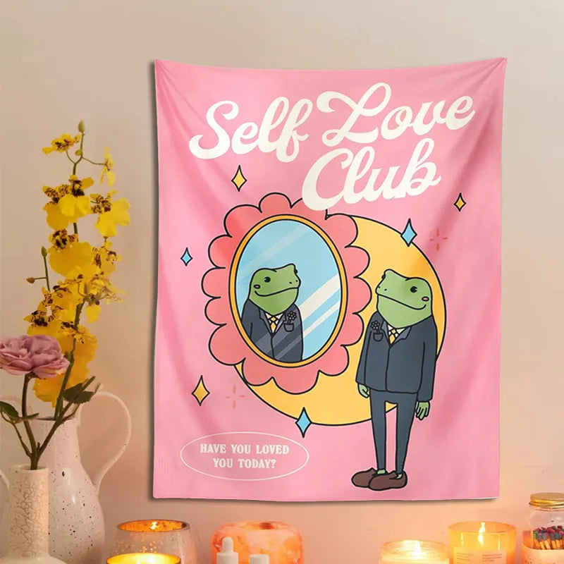 Self Love Club Pink Tapestry