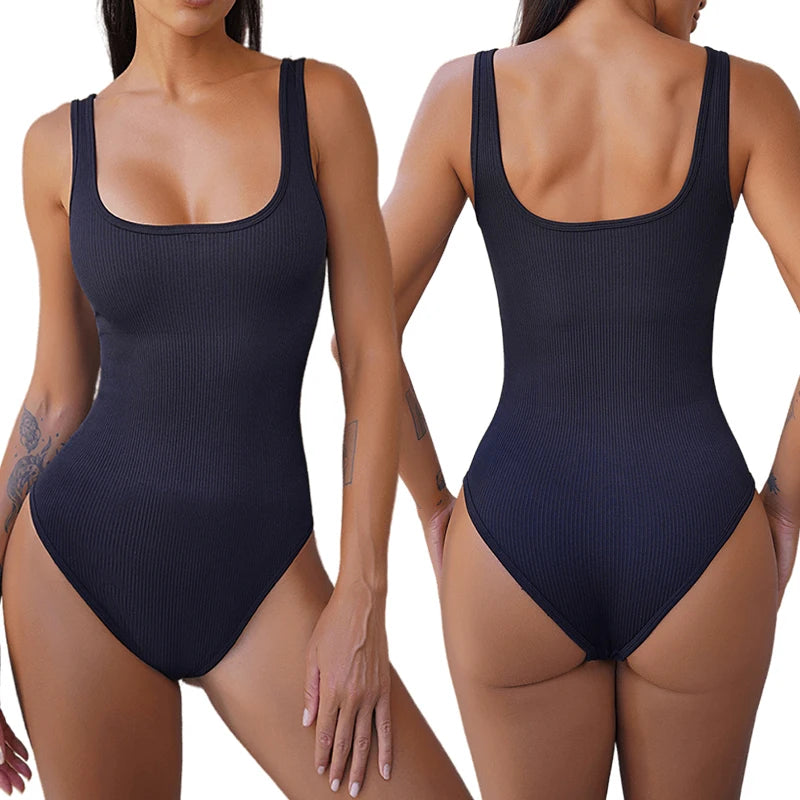 Essential Ribbed Square Neck Bodysuit