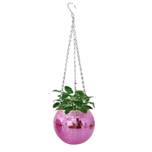 Disco Ball Hanging Flower Pot