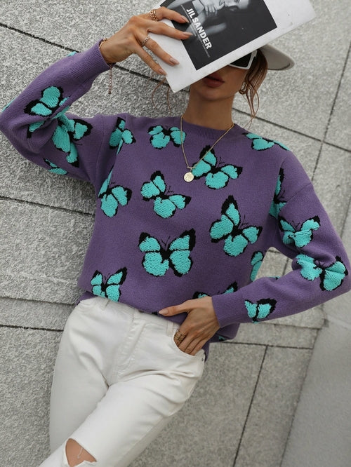 Butterflies Knit Sweater