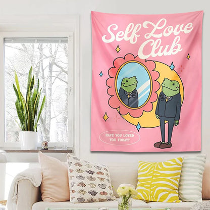 Self Love Club Pink Tapestry