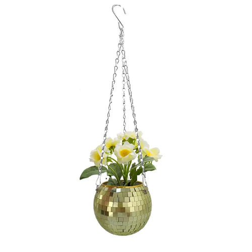 Disco Ball Hanging Flower Pot