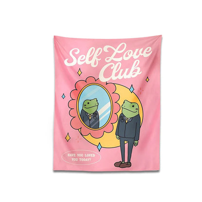 Self Love Club Pink Tapestry