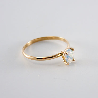 Ethereal Opal Solitaire - 14k Gold Filled Ring