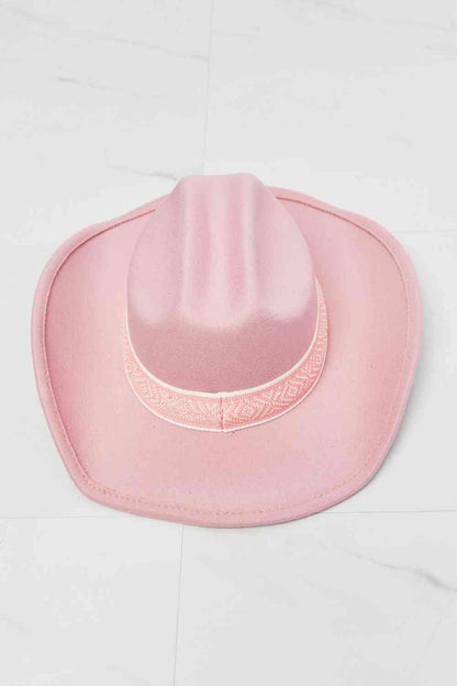 Pink cowboy hat