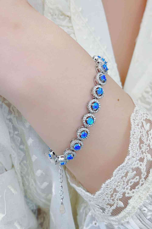 Azure Elegance Opal Bracelet