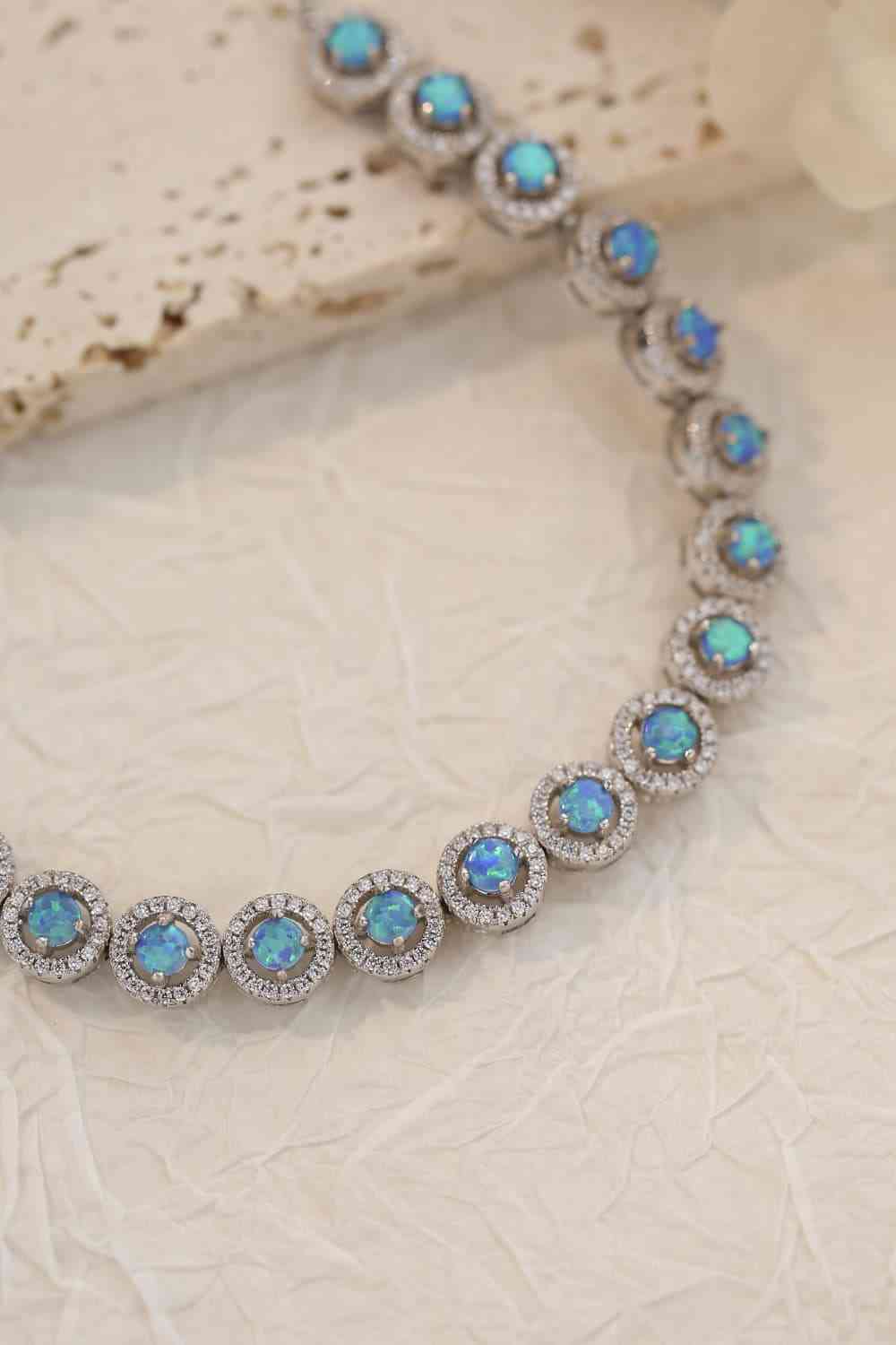 Azure Elegance Opal Bracelet