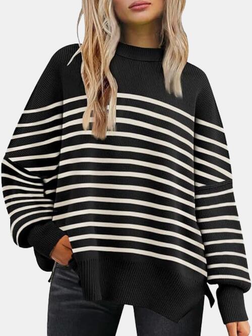 Casual Comfort Round Neck Drop Shoulder Sweater