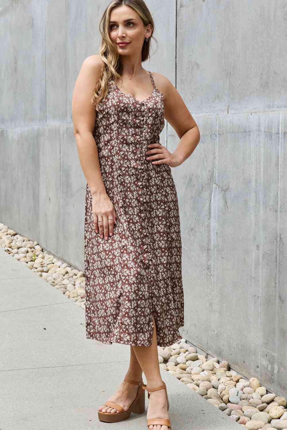 Plus Size Floral Midi Sundress