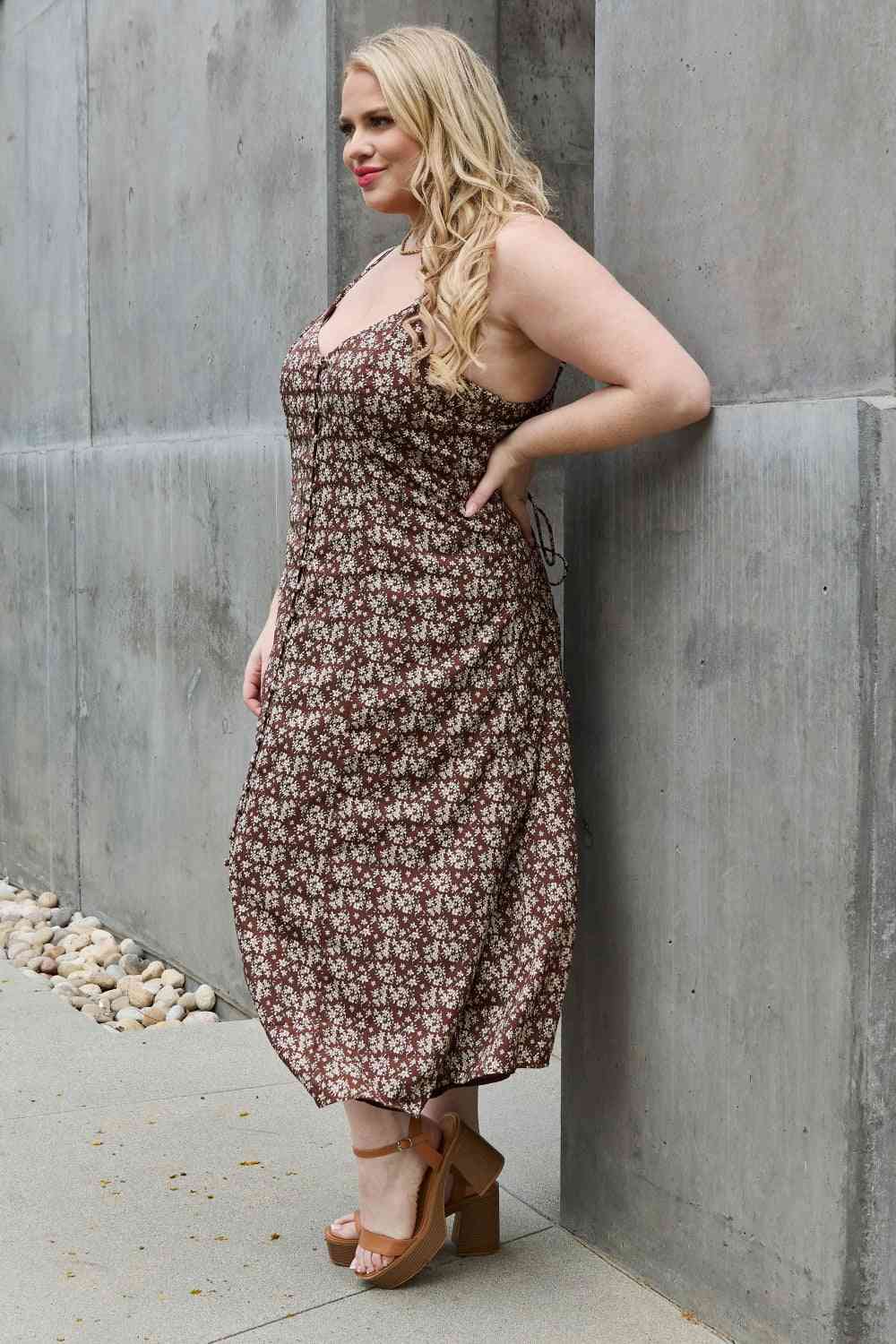 Plus Size Floral Midi Sundress