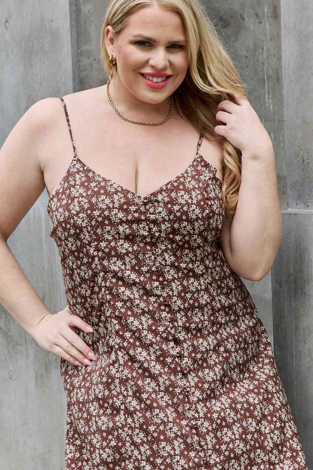 Plus Size Floral Midi Sundress