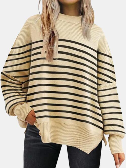 Casual Comfort Round Neck Drop Shoulder Sweater