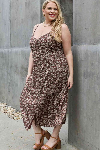 Plus Size Floral Midi Sundress