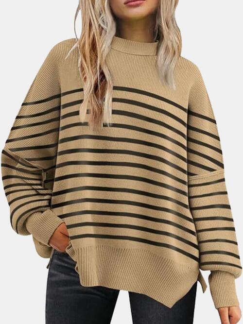 Casual Comfort Round Neck Drop Shoulder Sweater